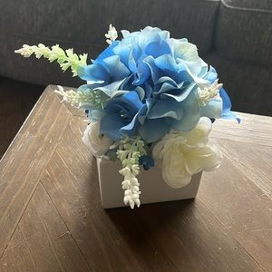 Floral Arrangement- blue and white